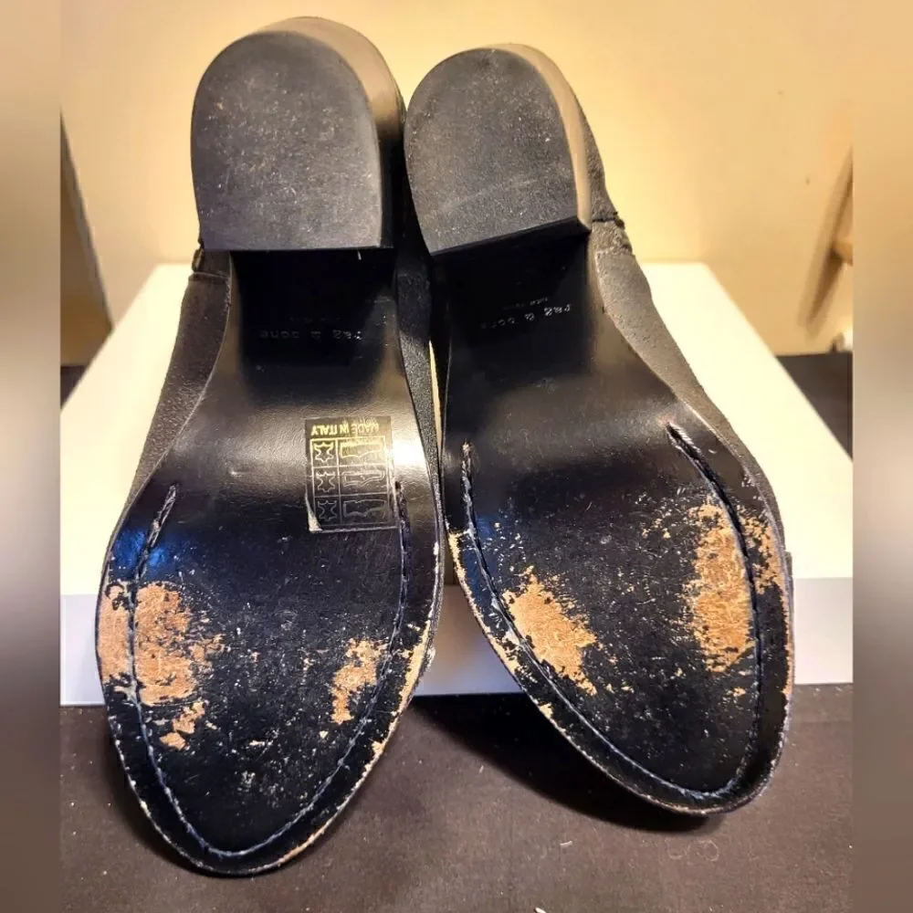Rag & Bone Margot Black Distressed Leather Side Zip Ankle Boots sz.7/37 Ret.$495